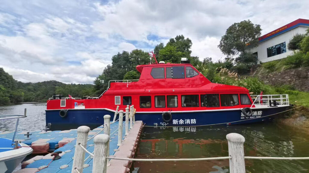 Aluminum boat hull with dents and an uneven surface before achieving a smooth aluminum finish
